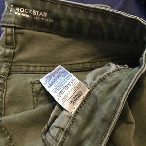 Army green skinny jeans